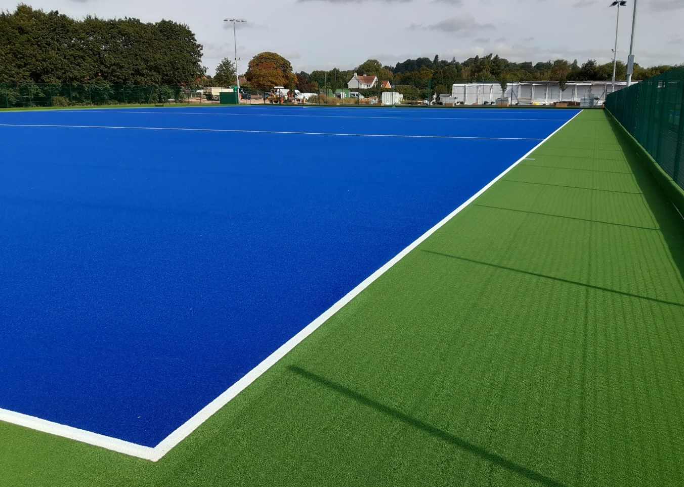 hockey pitch from a corner